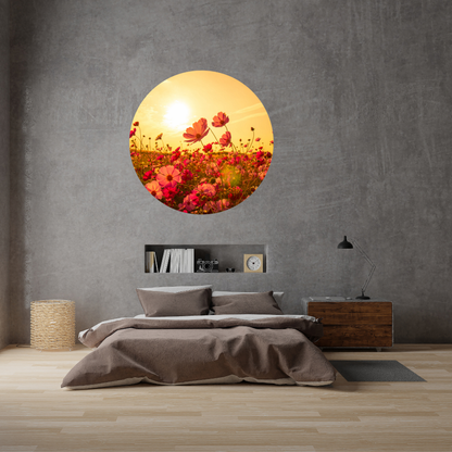 Round Wall Sticker – “Flowers"