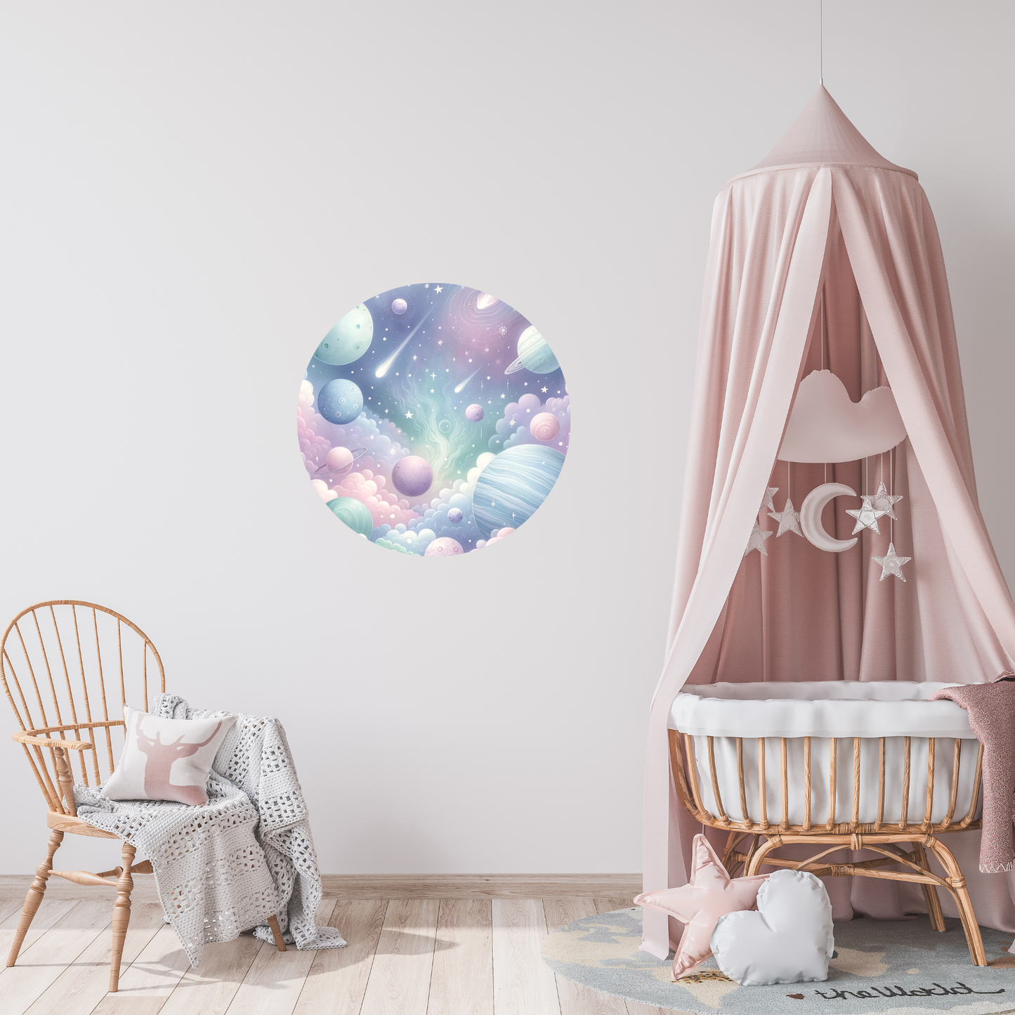 Round Wall Sticker – “Magical Universe"