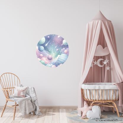 Round Wall Sticker – “Magical Universe"