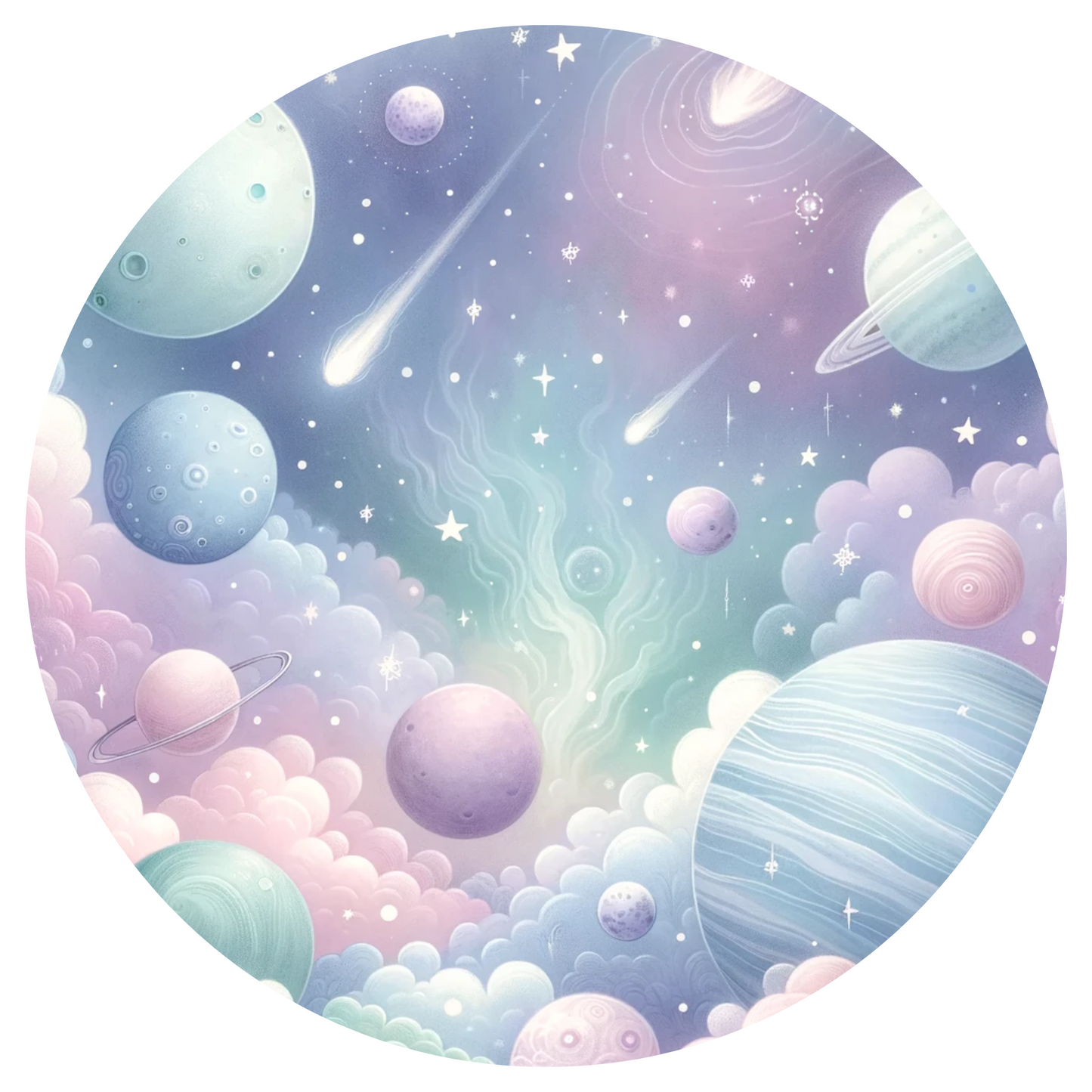 Round Wall Sticker – “Magical Universe"