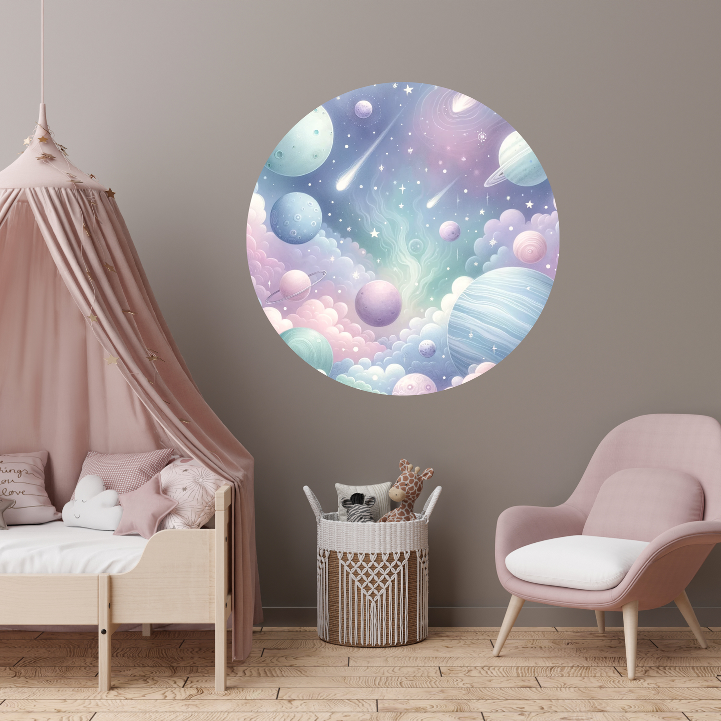 Round Wall Sticker – “Magical Universe"