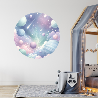 Round Wall Sticker – “Magical Universe"