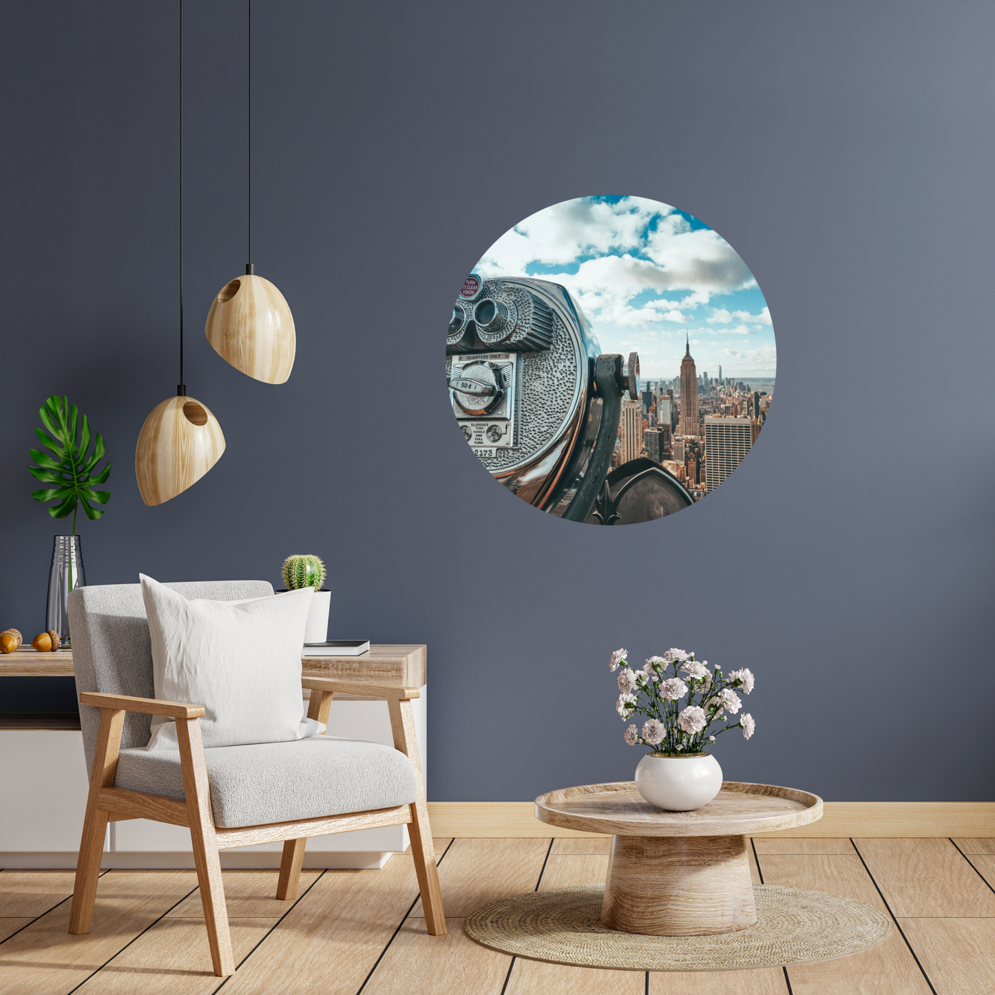 Round Wall Sticker – “New York 2"