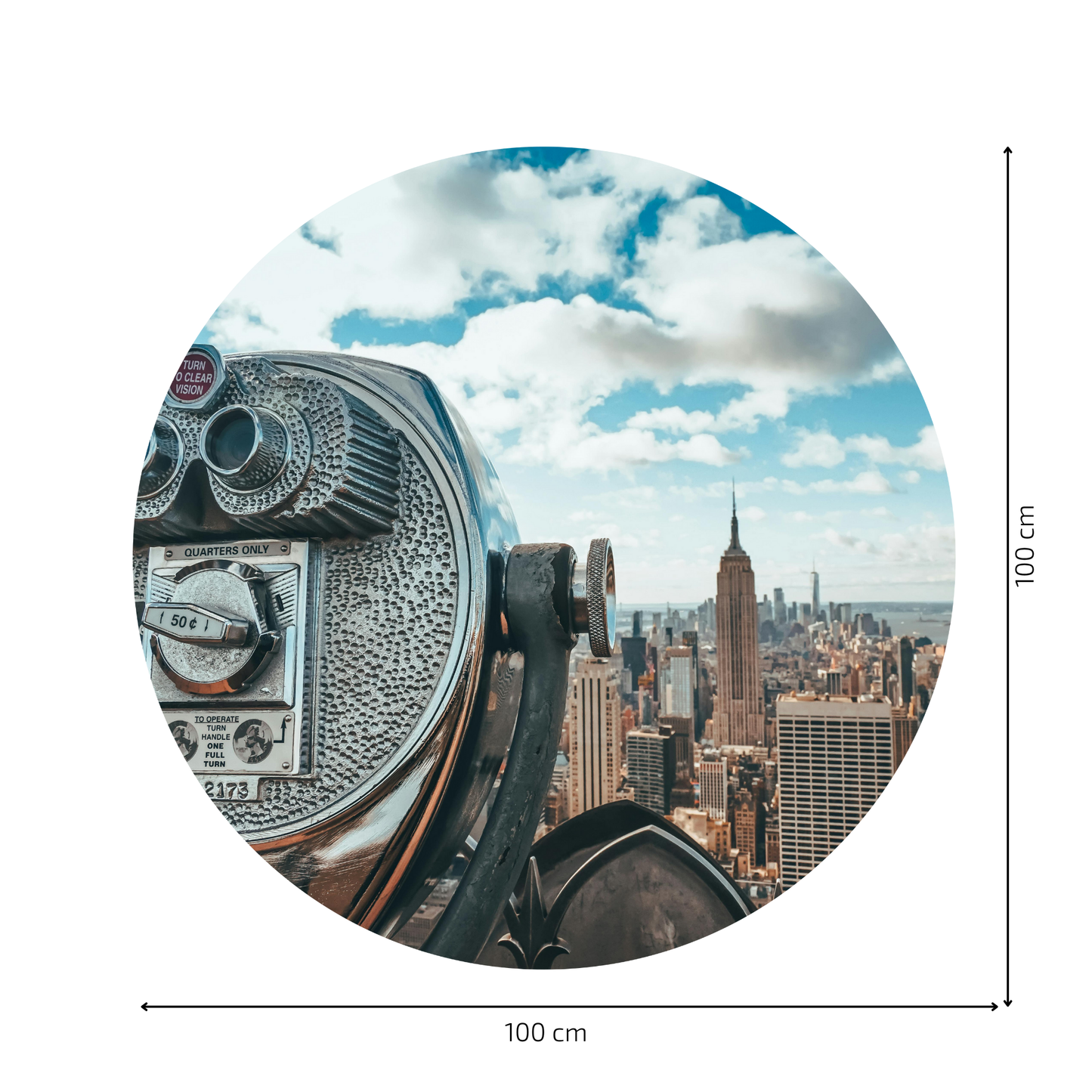 Round Wall Sticker – “New York 2"