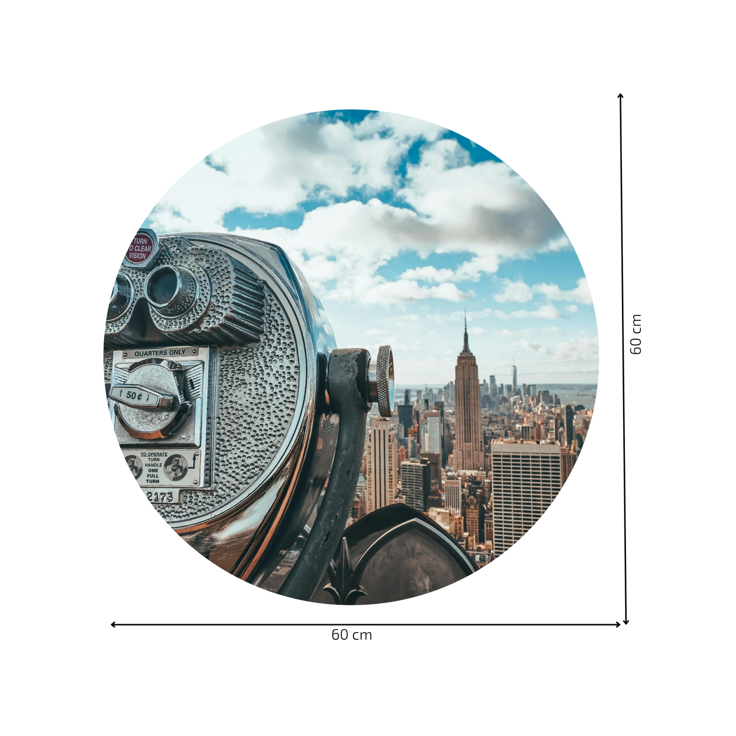 Round Wall Sticker – “New York 2"