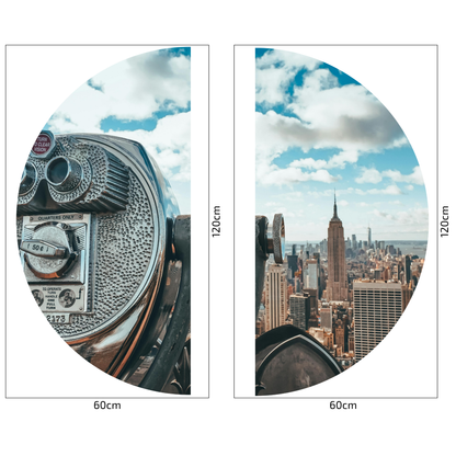 Round Wall Sticker – “New York 2"