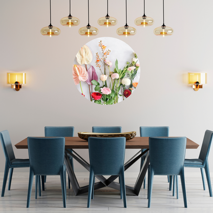 Round Wall Sticker – “Meadow Flowers"