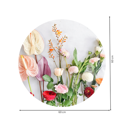Round Wall Sticker – “Meadow Flowers"