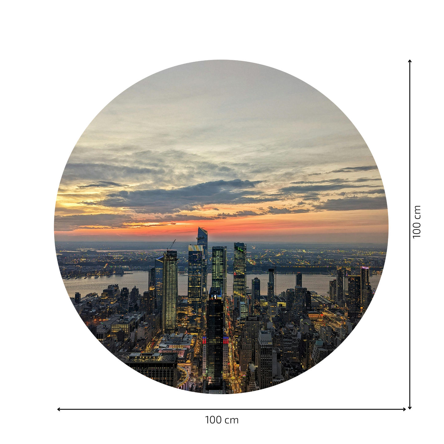 Round Wall Sticker – “New York"