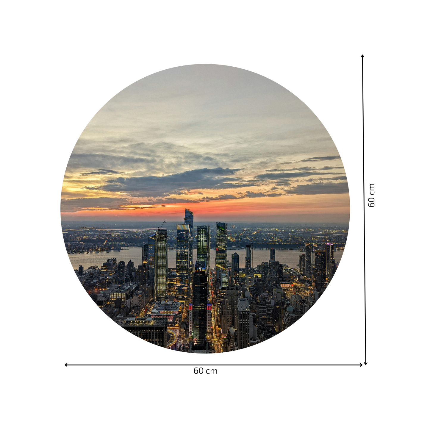 Round Wall Sticker – “New York"
