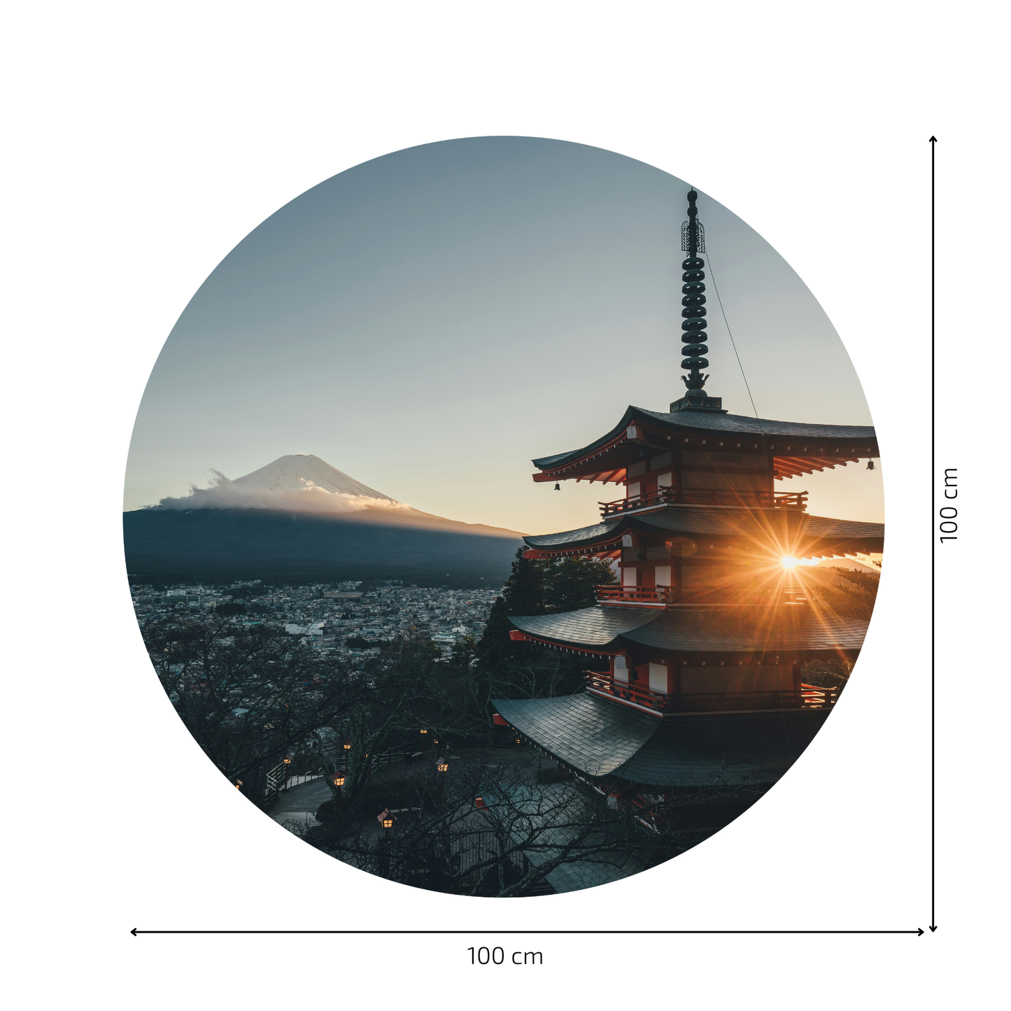 Round Wall Sticker – “Japan 2"