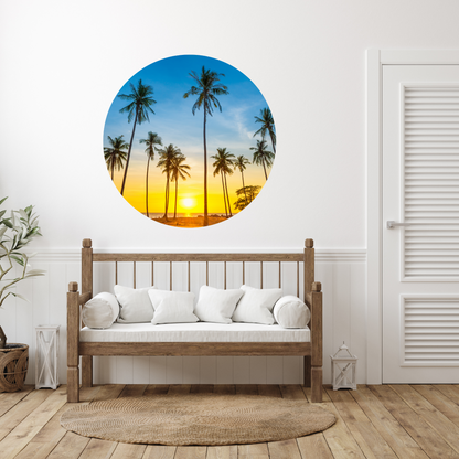 Round Wall Sticker – “Palm Trees"