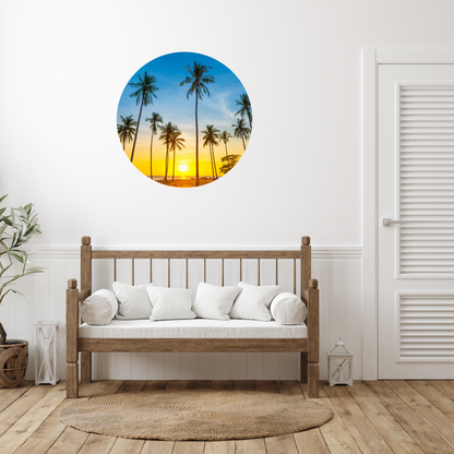 Round Wall Sticker – “Palm Trees"
