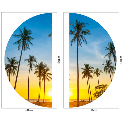 Round Wall Sticker – “Palm Trees"