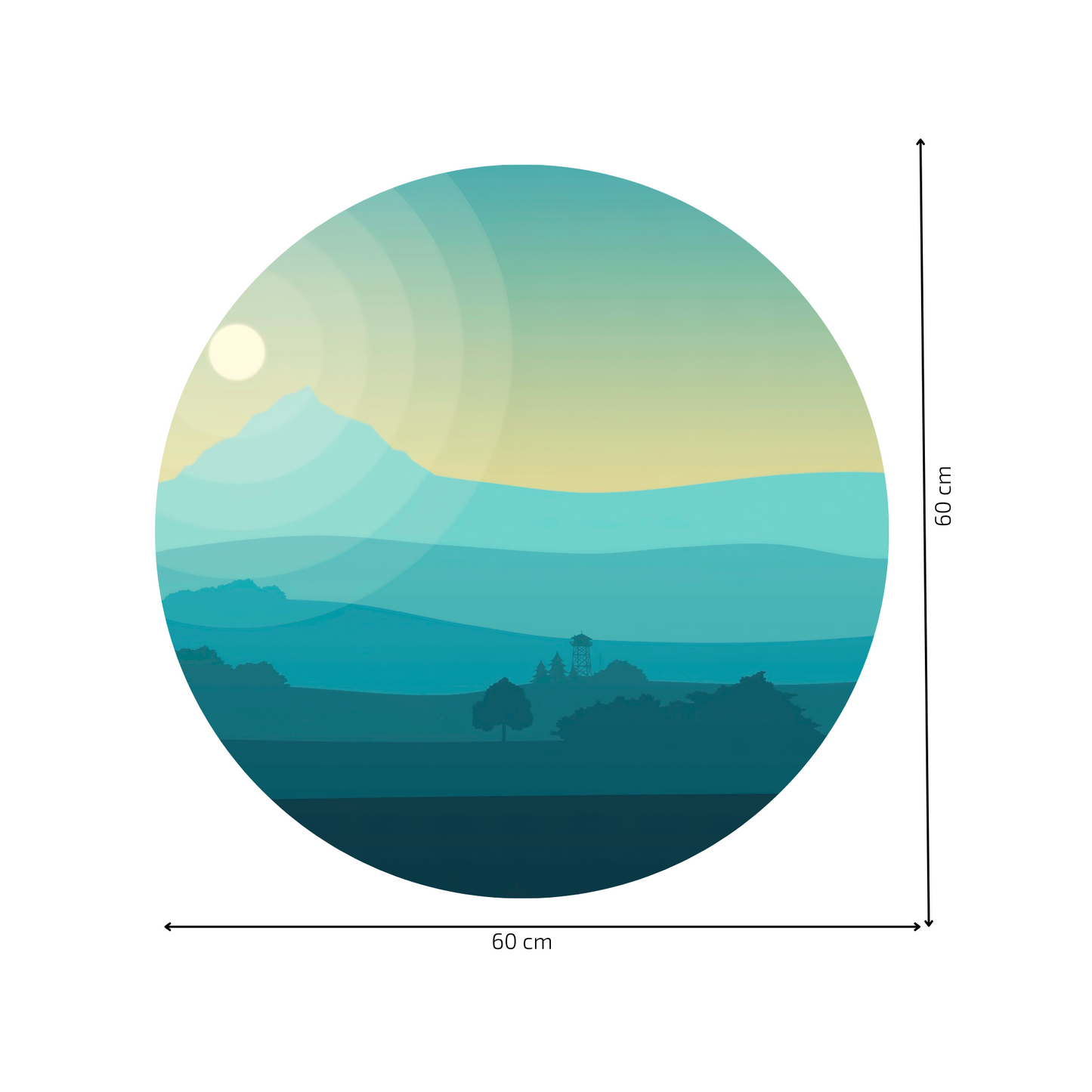 Round Wall Sticker – “Sunrise"