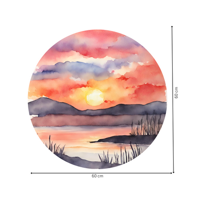 Round Wall Sticker – “Sunset"