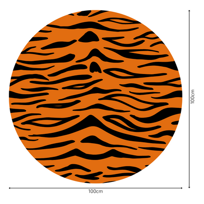Round Wall Sticker – “Tiger Pattern"