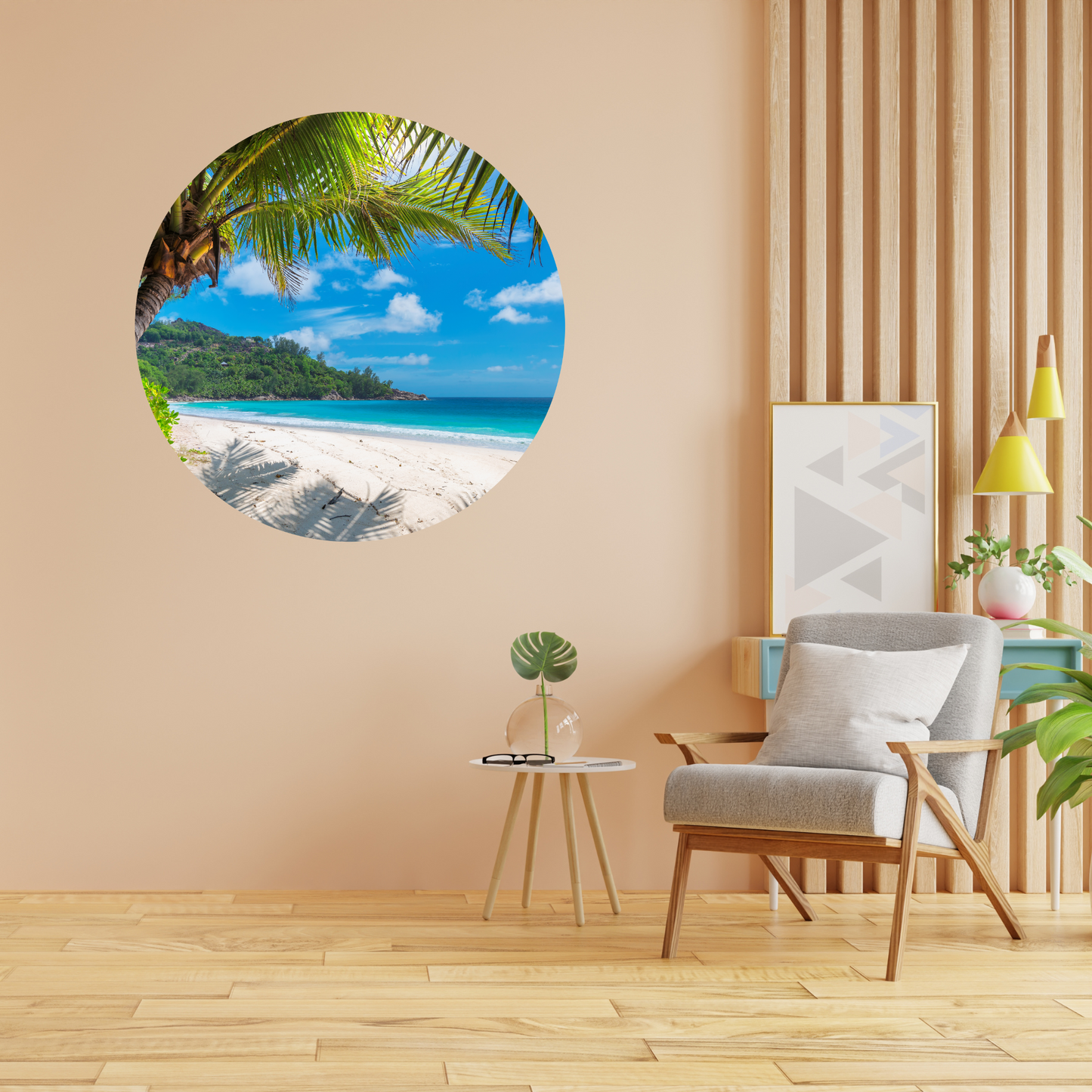 Round Wall Sticker – “Tropical Paradise"