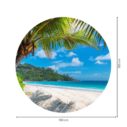 Round Wall Sticker – “Tropical Paradise"