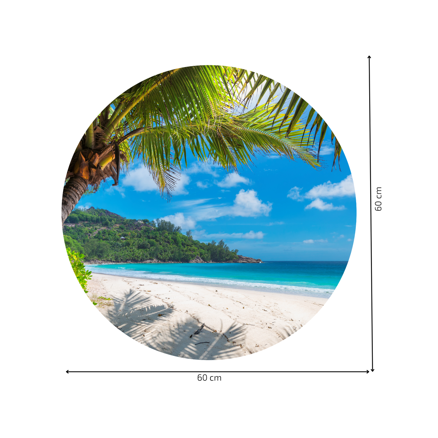 Round Wall Sticker – “Tropical Paradise"