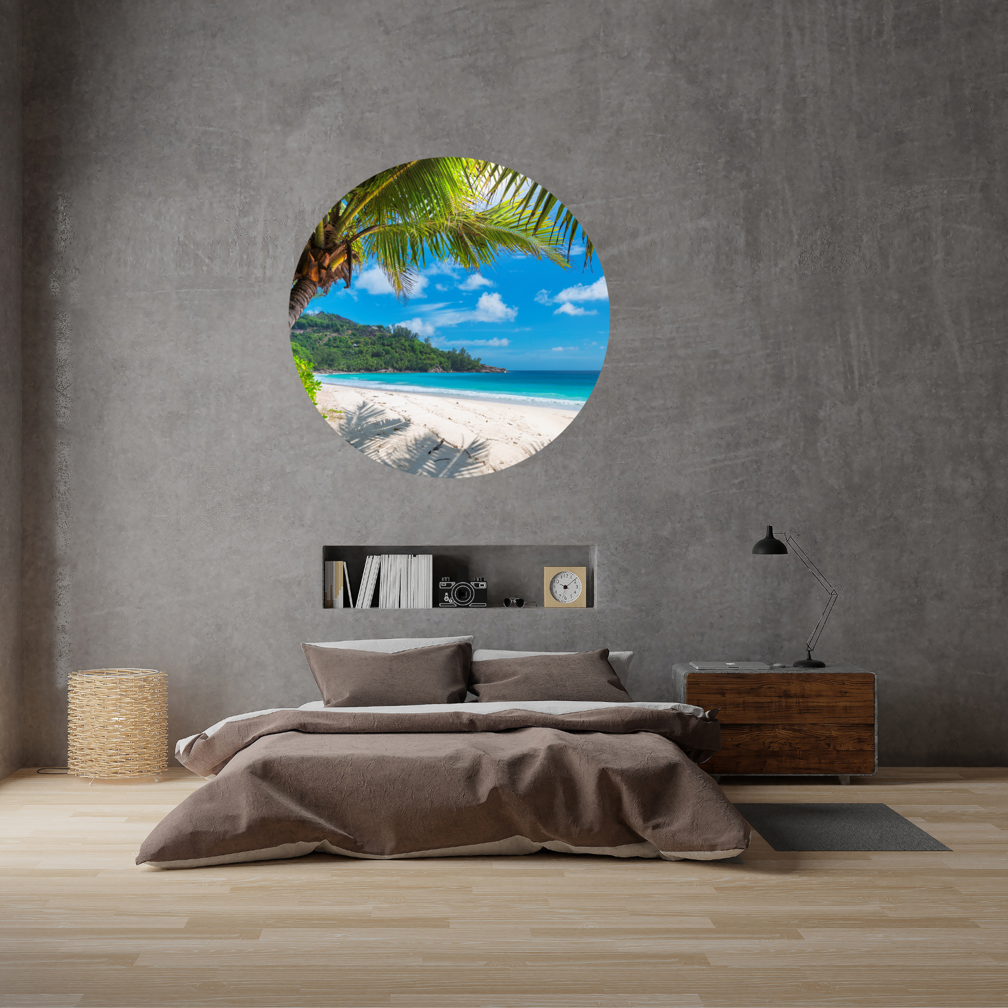Round Wall Sticker – “Tropical Paradise"