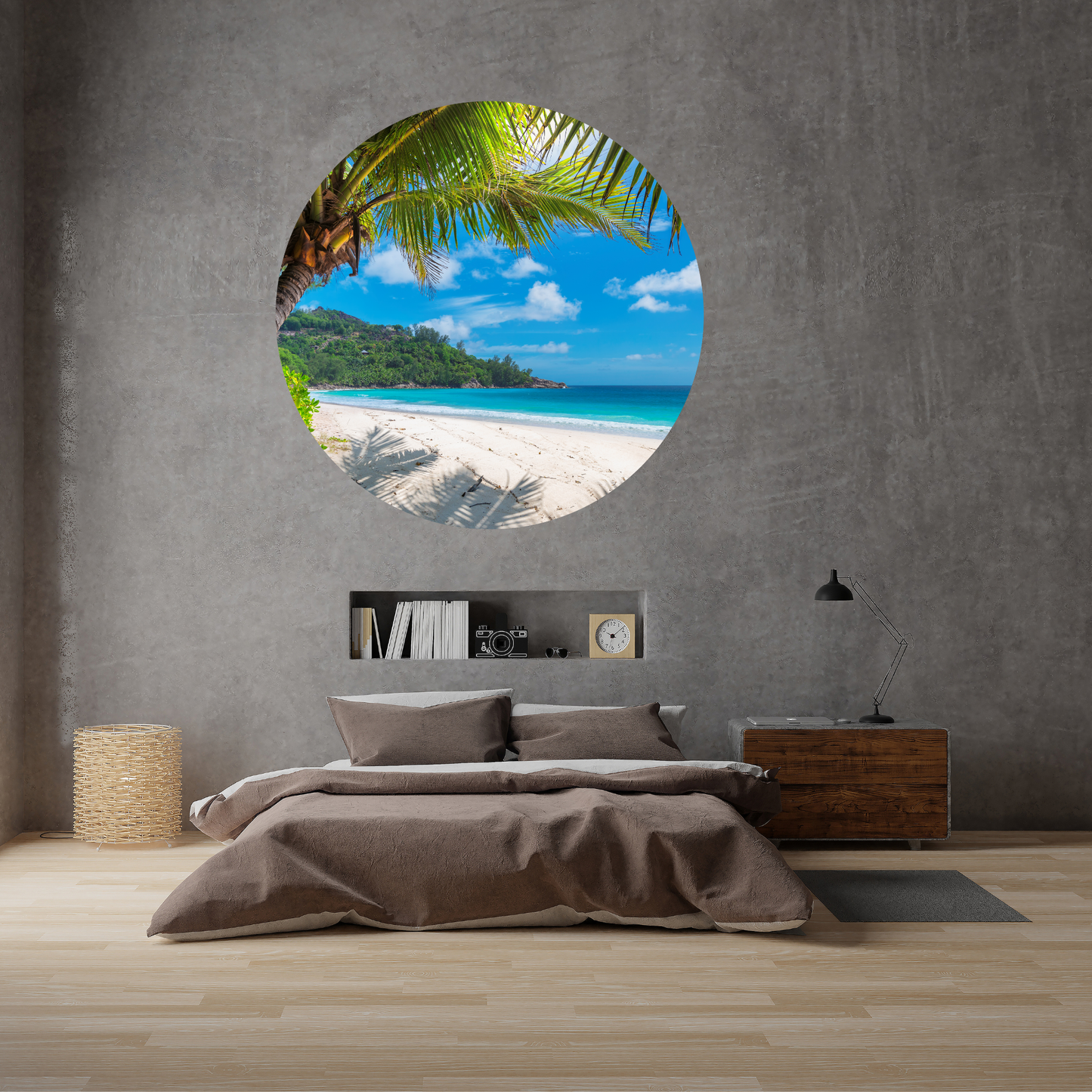 Round Wall Sticker – “Tropical Paradise"