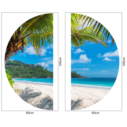 Round Wall Sticker – “Tropical Paradise"