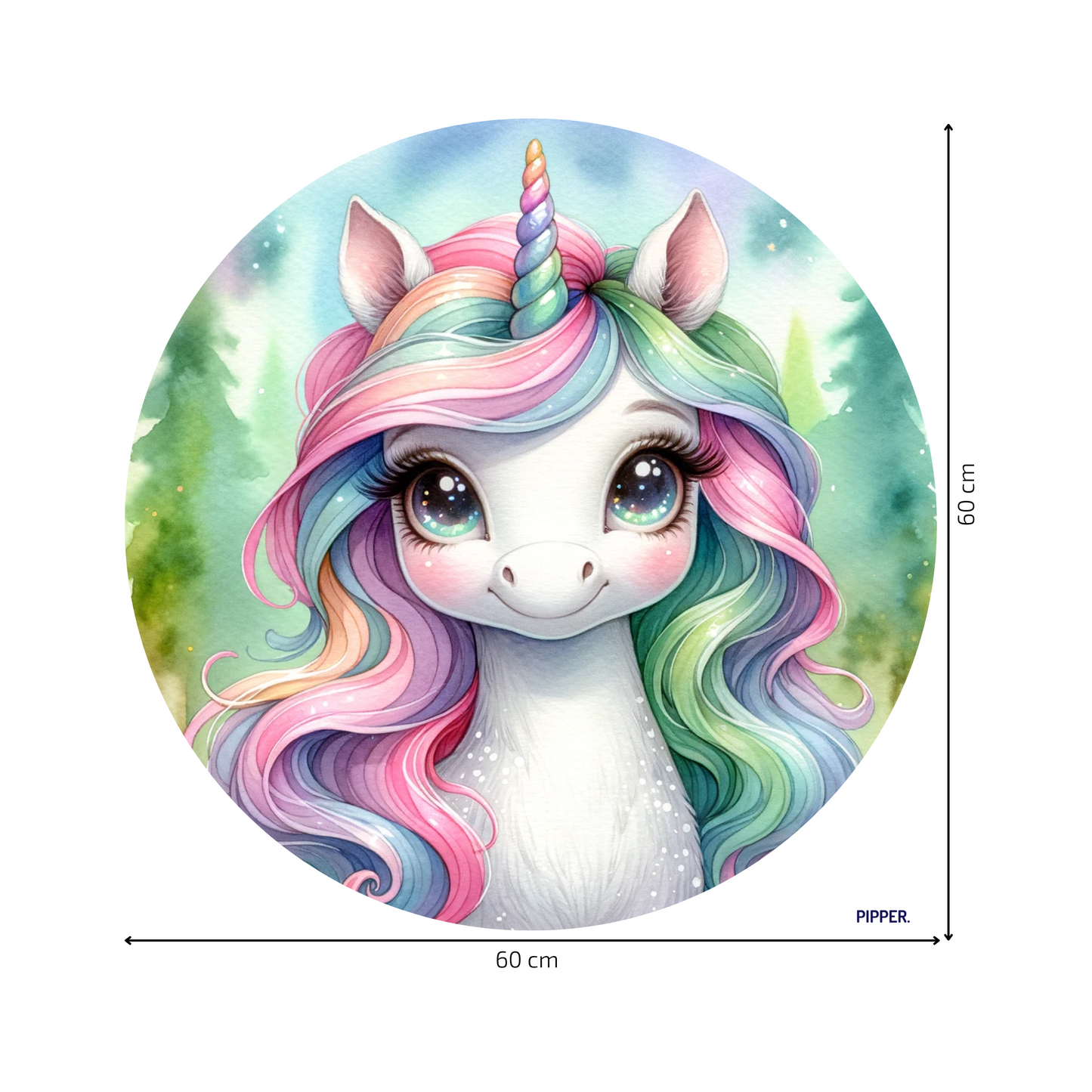 Round Wall Sticker – “Unicorn"