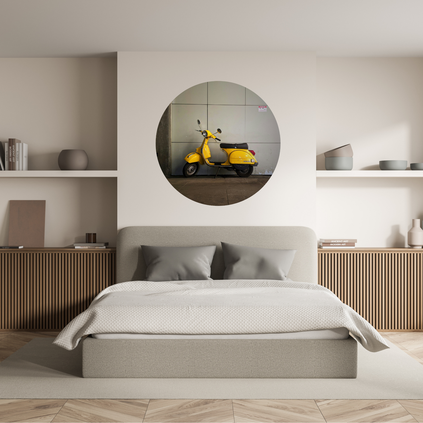 Round Wall Sticker – “Vespa"