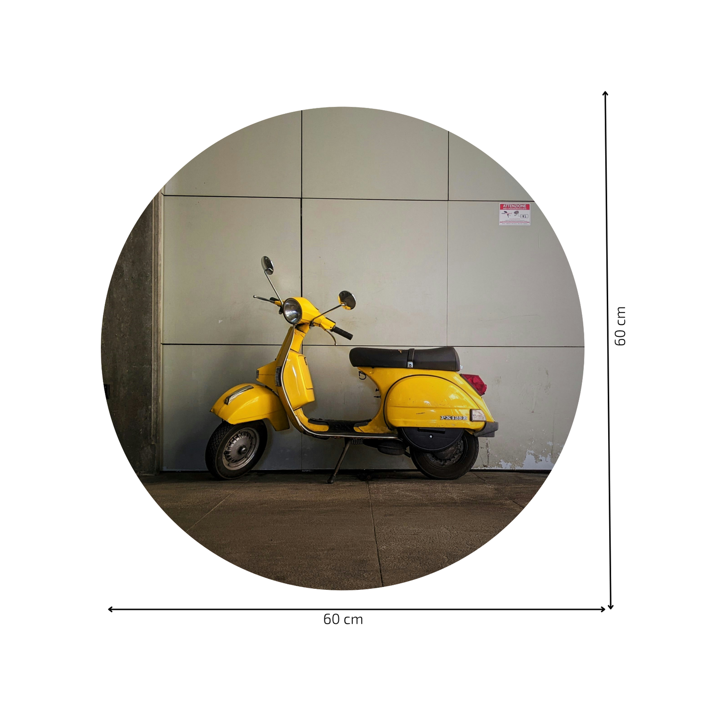 Round Wall Sticker – “Vespa"