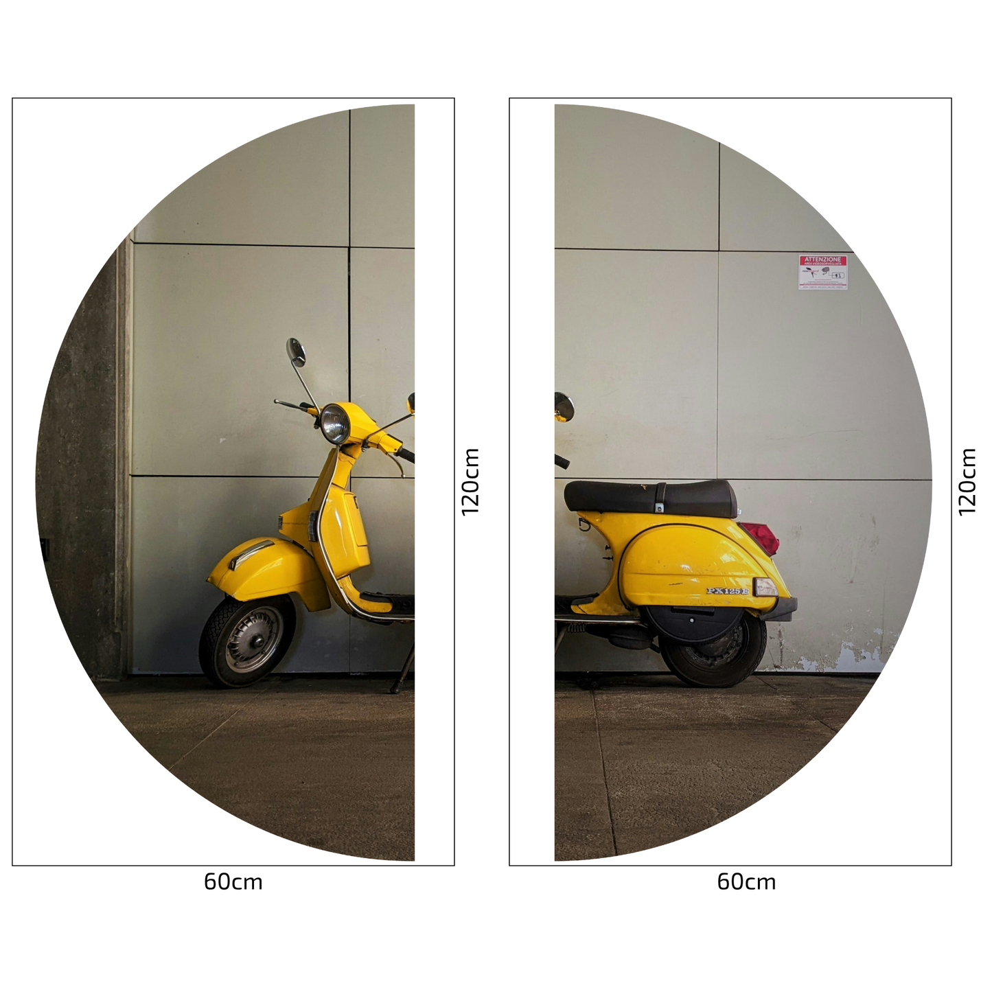 Round Wall Sticker – “Vespa"