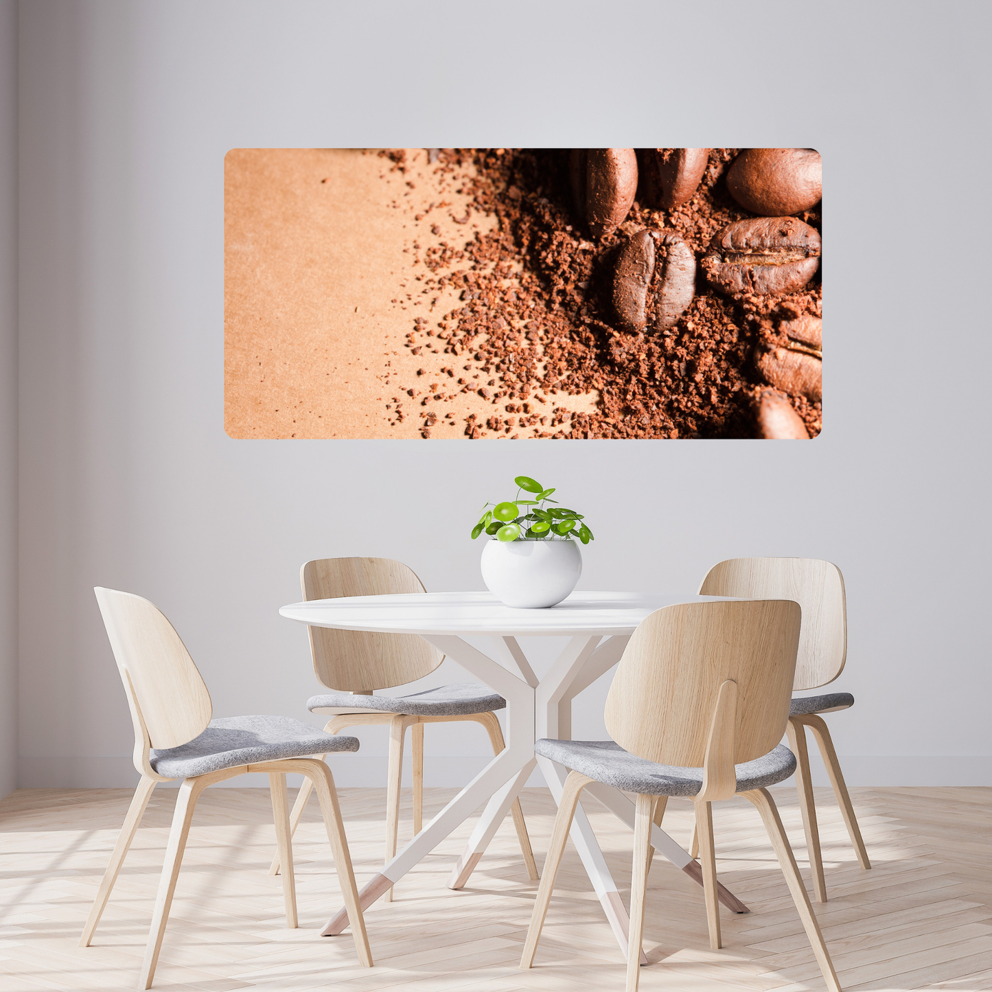 Self-Adhesive Textile Painting – Coffee Beans