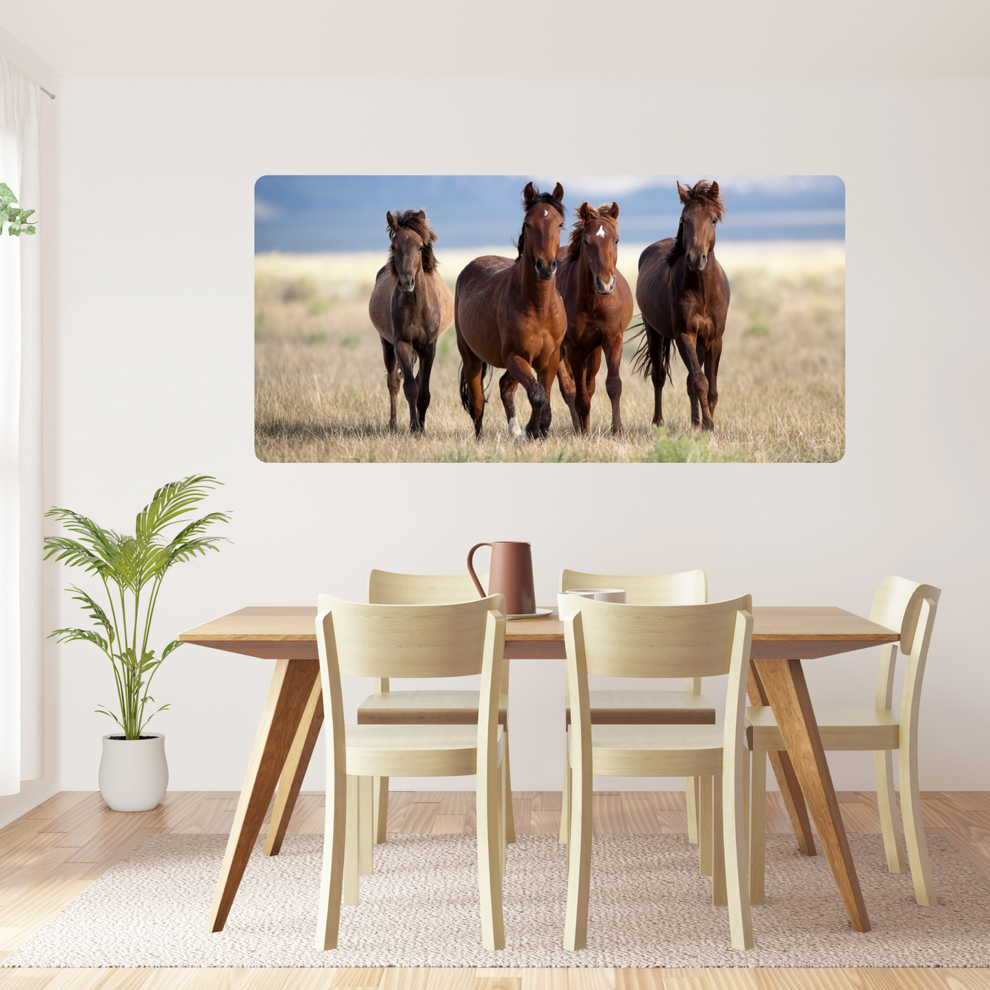 Self-Adhesive Textile Painting – Horses