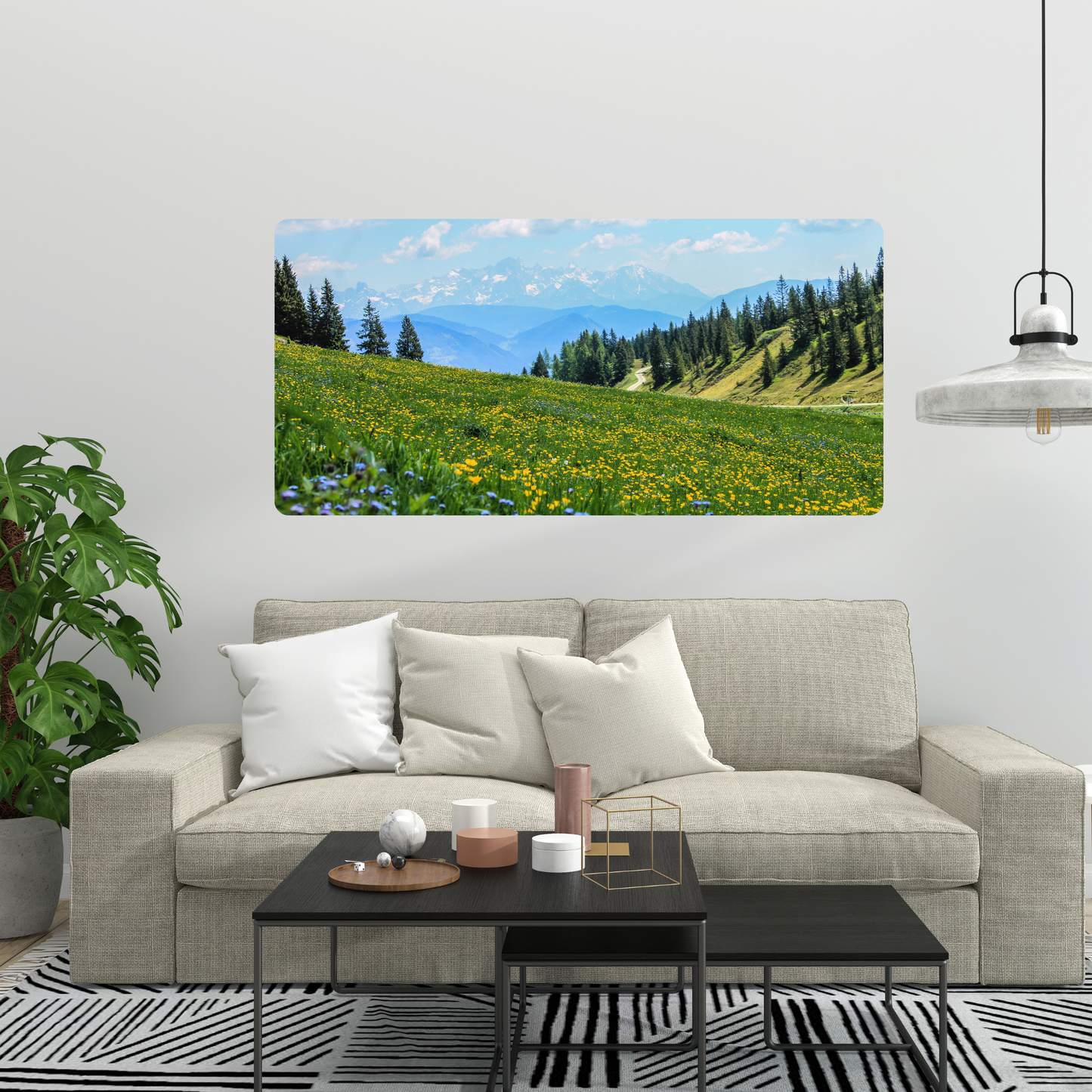 Self-Adhesive Textile Painting – Mountain Meadow