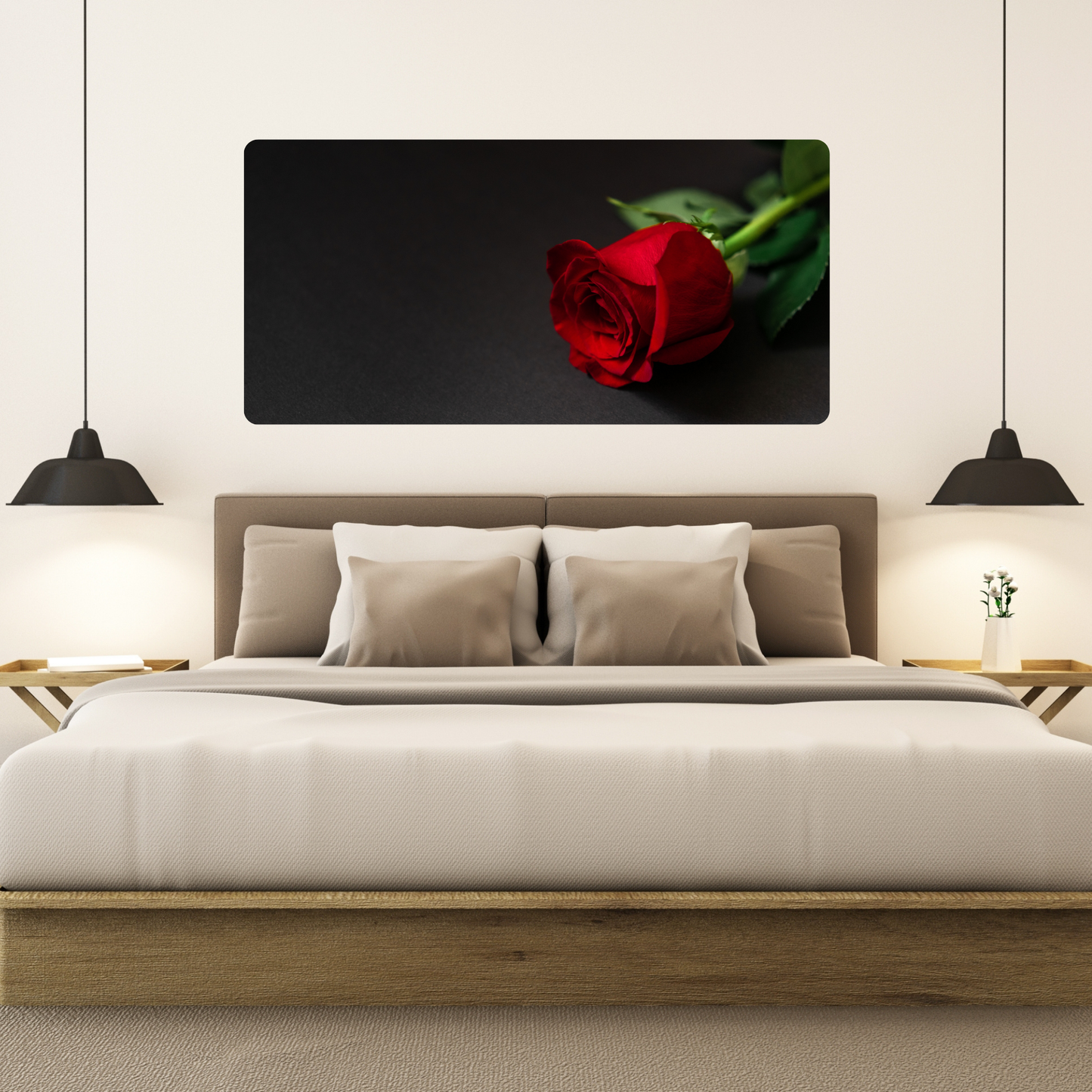 Self-Adhesive Textile Painting –  Rose 2