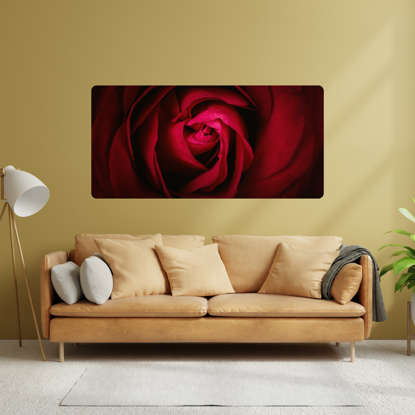 Self-Adhesive Textile Painting –  Rose