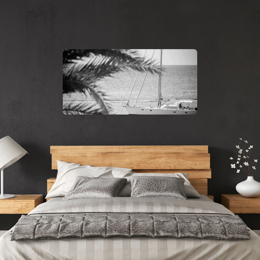 Self-Adhesive Textile Painting – Sailboat