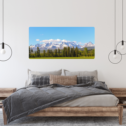 Self-Adhesive Textile Painting – Snowy Mountains