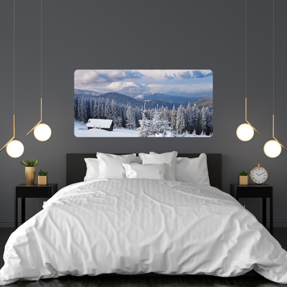 Self-Adhesive Textile Painting – Winter in the Mountains