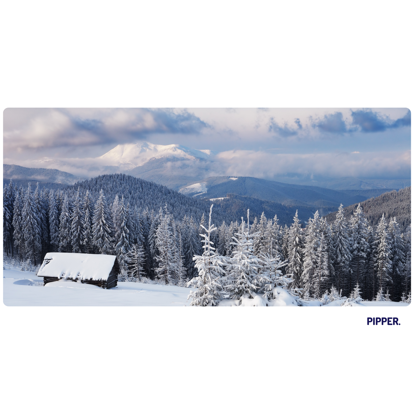 Self-Adhesive Textile Painting – Winter in the Mountains