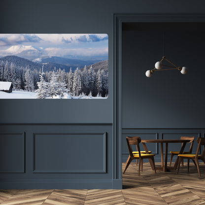 Self-Adhesive Textile Painting – Winter in the Mountains