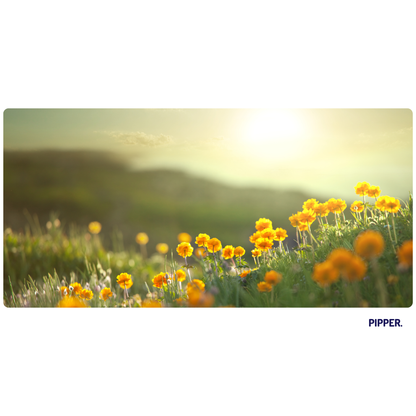 Self-Adhesive Textile Painting – Yellow Flowers in the Meadow