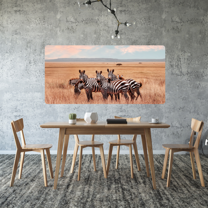 Self-Adhesive Textile Painting – Zebras in Africa