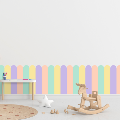 Self-Adhesive Textile Wallpaper – Arch – Pastel Shades 2