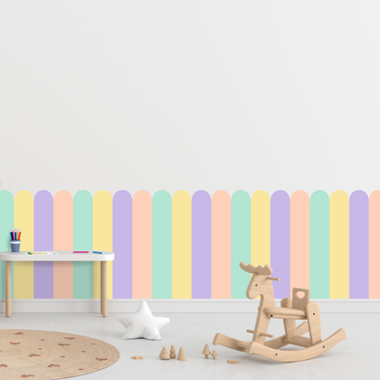 Self-Adhesive Textile Wallpaper – Arch – Pastel Shades 2