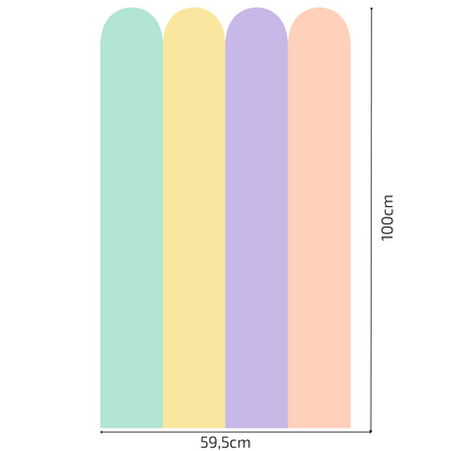 Self-Adhesive Textile Wallpaper – Arch – Pastel Shades 2