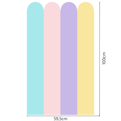 Self-Adhesive Textile Wallpaper – Arch – Pastel Shades 3