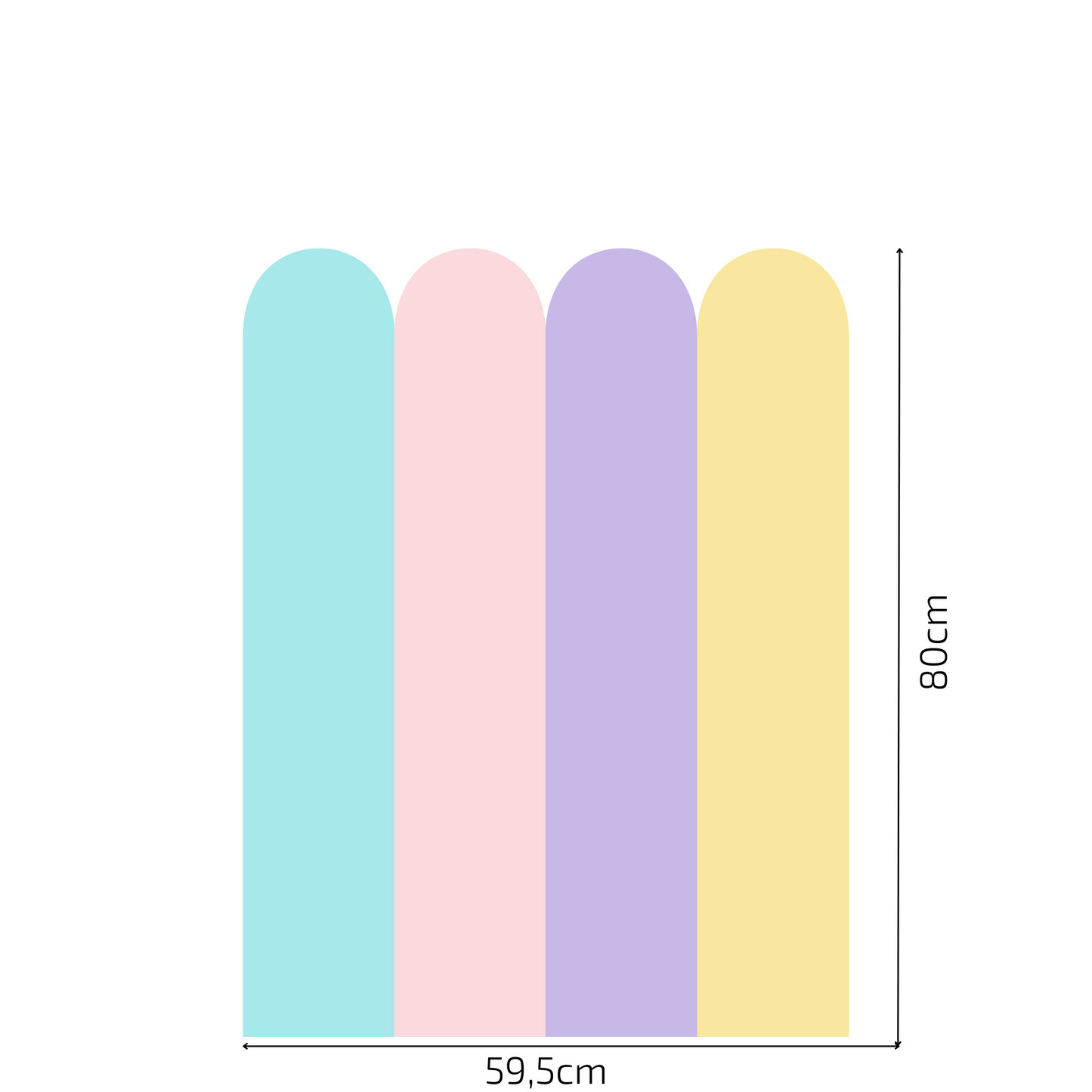 Self-Adhesive Textile Wallpaper – Arch – Pastel Shades 3
