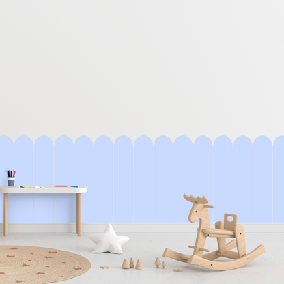 Self-Adhesive Textile Wallpaper – Arch – Blue Shades