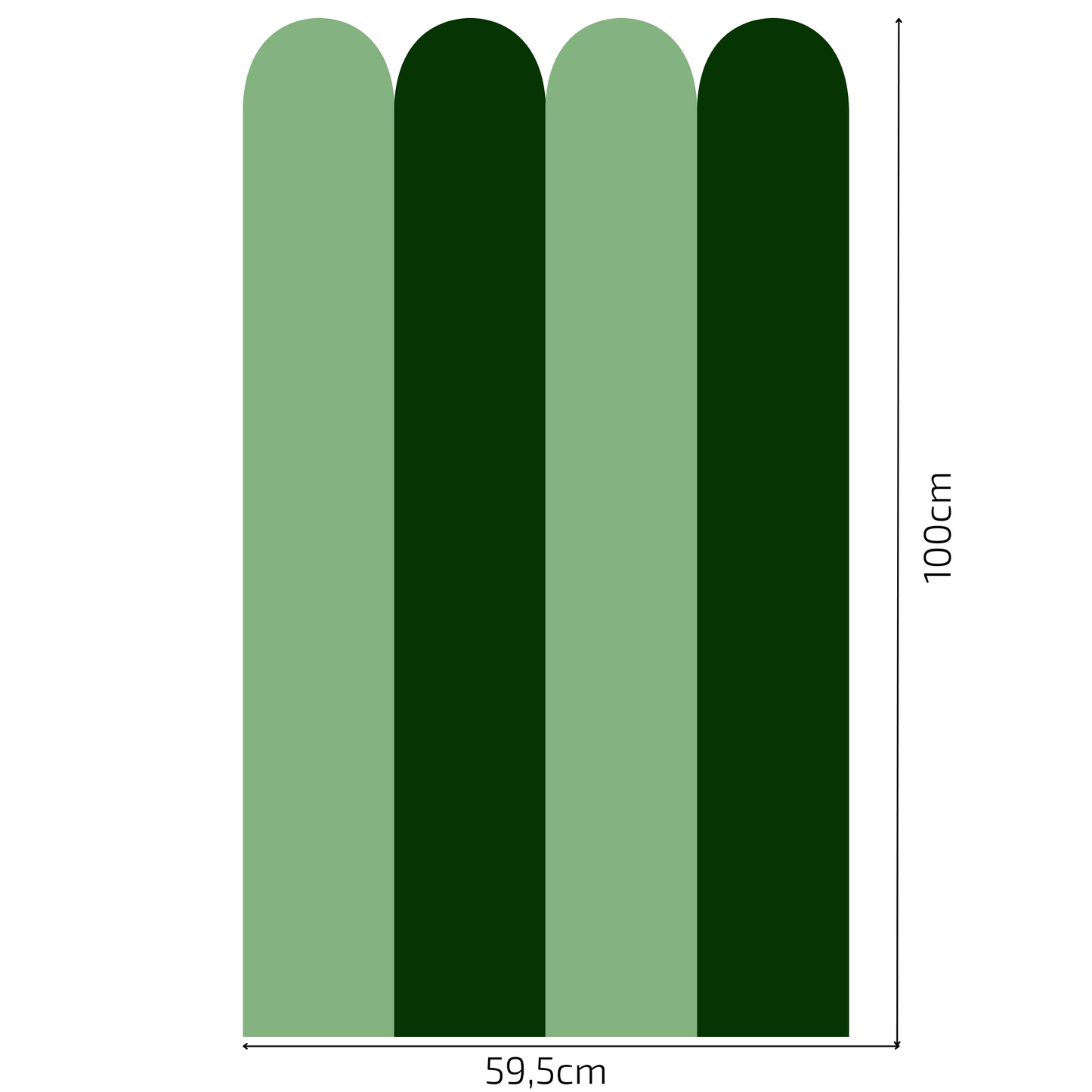 Self-Adhesive Textile Wallpaper – Arch – Bottle Green Shades